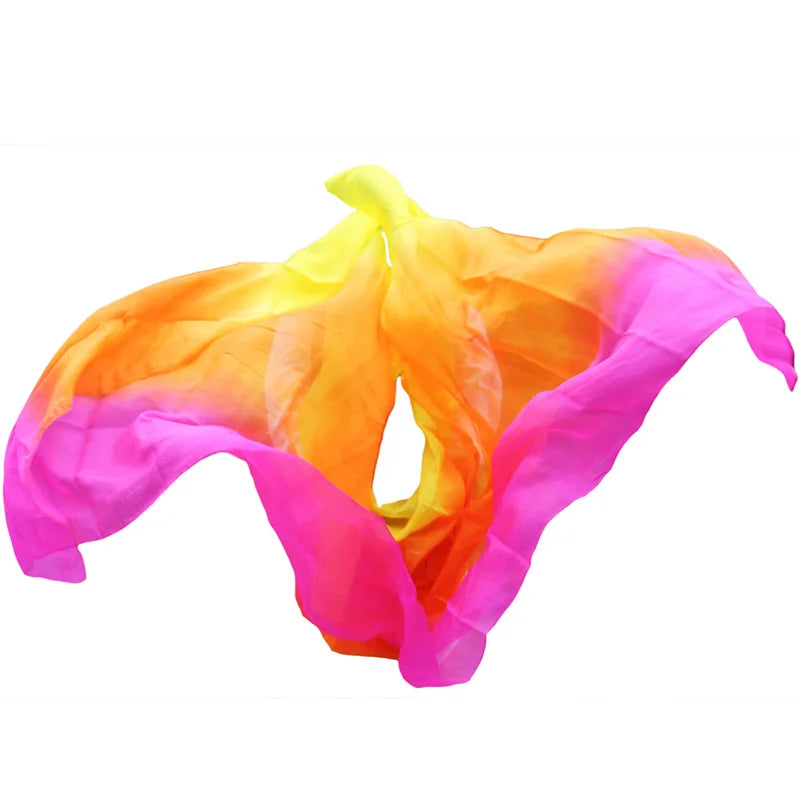 Belly dance veils 100% silk veils handmade gradual color veils can be customized