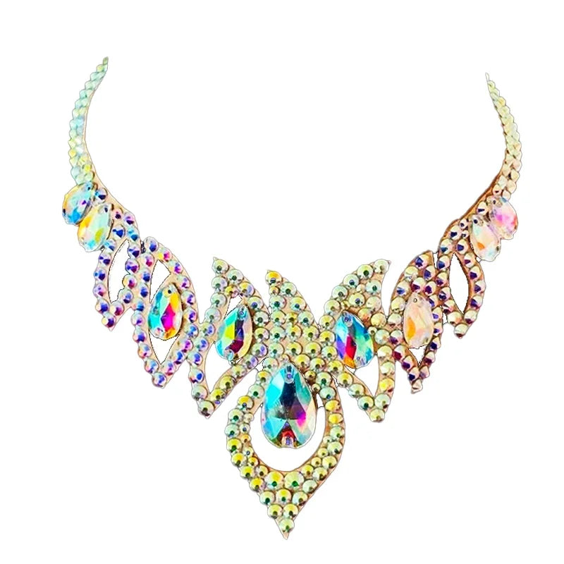Belly Dance Necklace Female Adult Latin Stage Professional Performance Competition Accessories National Standard Dance Jewelry D