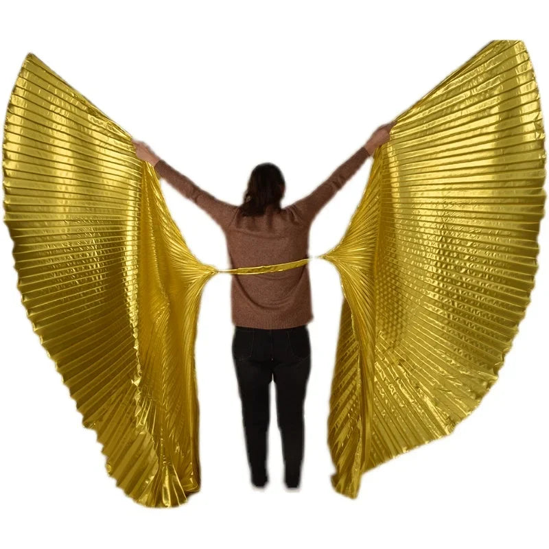 Belly Dance Props Adult Performance Wings Indian Dance Golden Wings Props Performance Shoulder Straps Lengthened Tall Women
