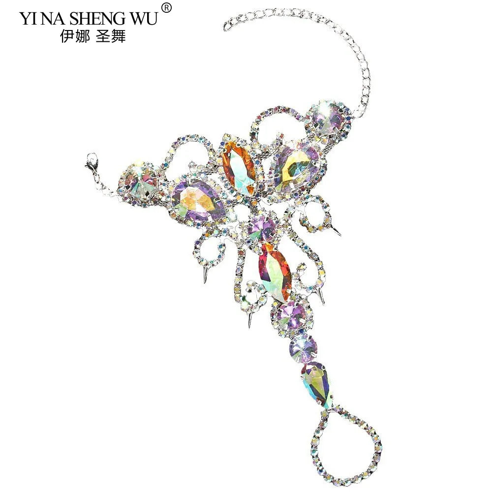 Belly Dance Costume Accessories Sexy Rhinestones Leg Chains Bracelet Shiny Crystal Jewelry For Bellydance Performance Show Wear
