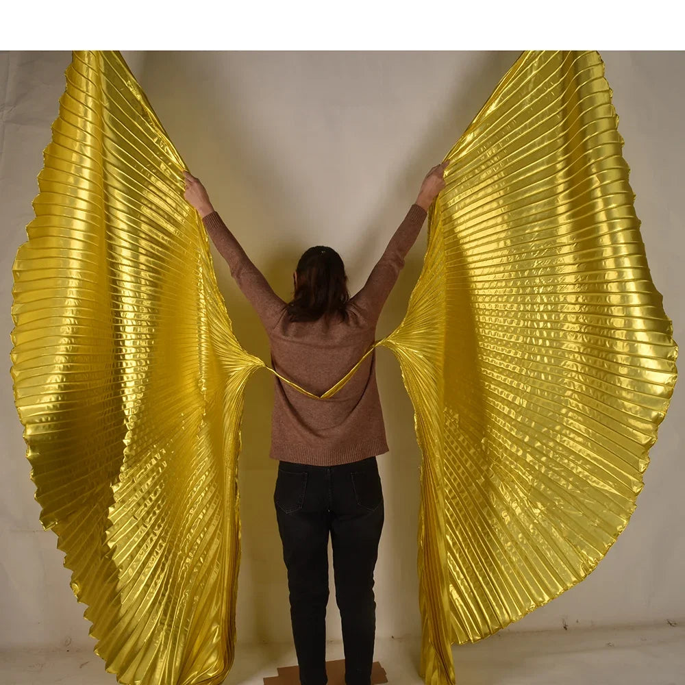 Belly Dance Props Adult Performance Wings Indian Dance Golden Wings Props Performance Shoulder Straps Lengthened Tall Women