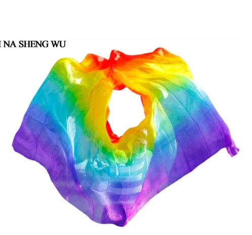 Belly dance veils 100% silk veils handmade gradual color veils can be customized