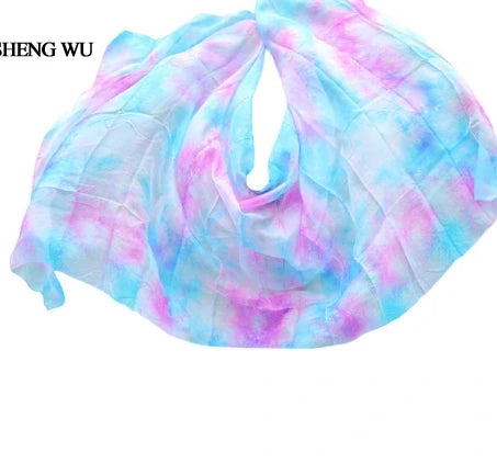 Belly dance veils 100% silk veils handmade gradual color veils can be customized