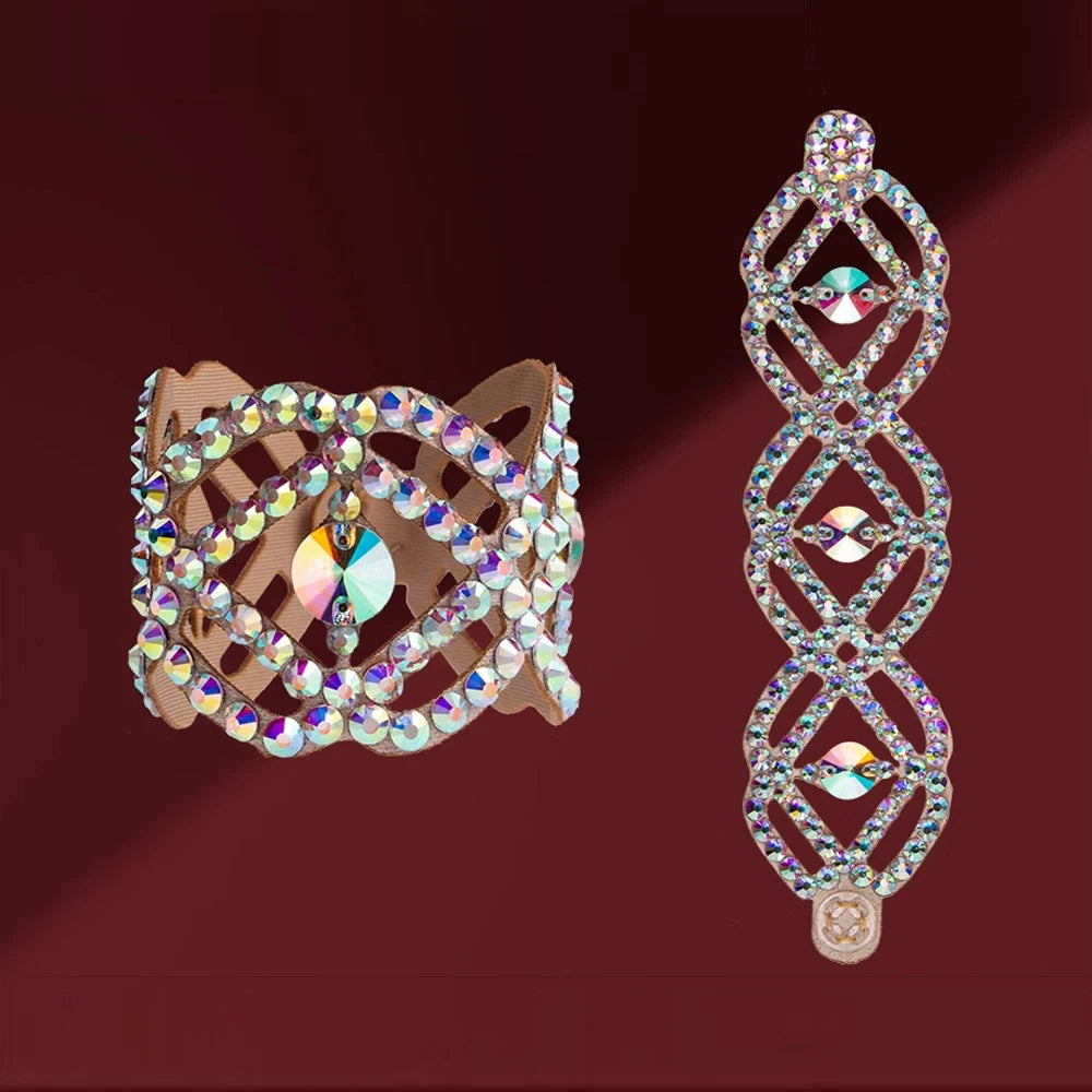 Belly Dance Bracelet Diamond-Studded Hand Chain Oriental Dancing Female Temperament Profession Performance Accessories