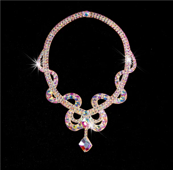 Belly Dance Sparkle Necklace Jewelry Competition Dancer Accessory Shine Dancing Necklace Stage Performance Costume Egypt Show