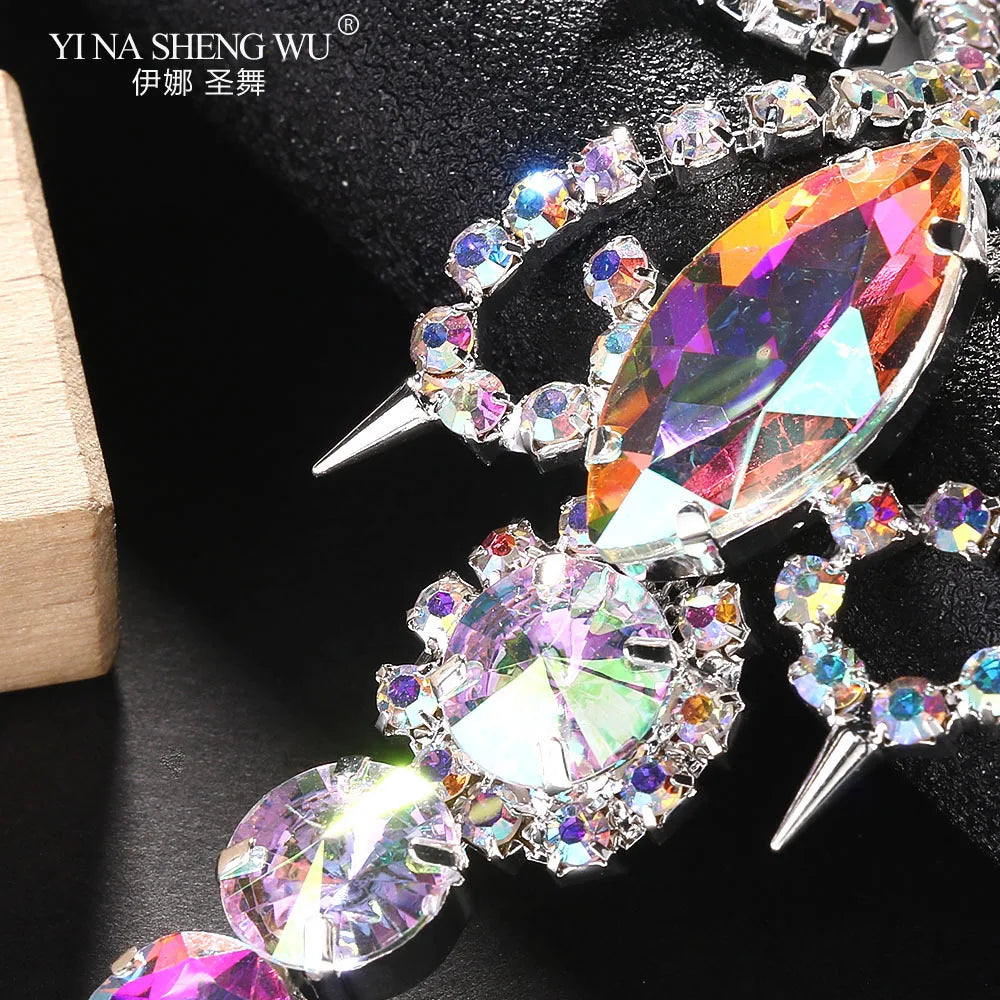 Belly Dance Costume Accessories Sexy Rhinestones Leg Chains Bracelet Shiny Crystal Jewelry For Bellydance Performance Show Wear