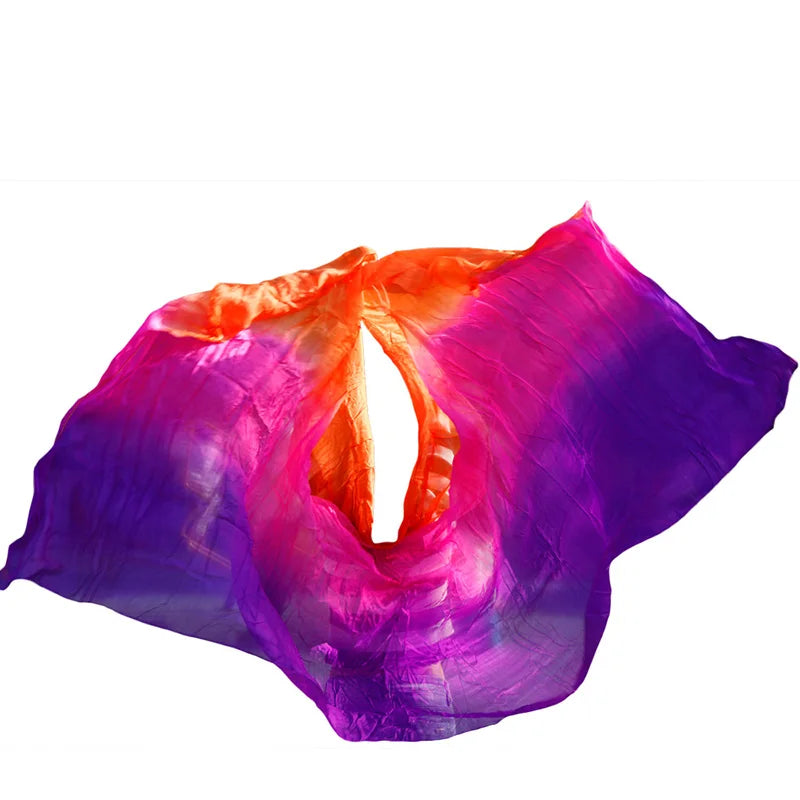 Belly dance veils 100% silk veils handmade gradual color veils can be customized
