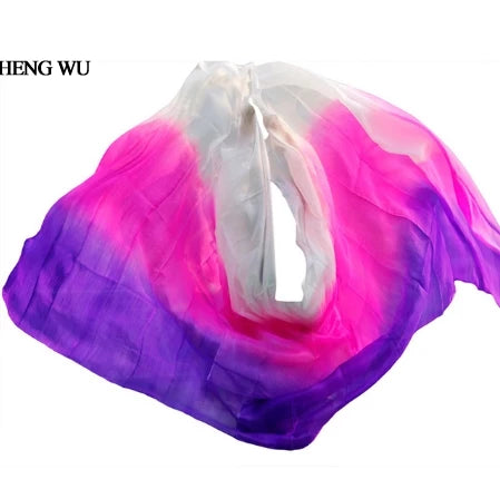 Belly dance veils 100% silk veils handmade gradual color veils can be customized