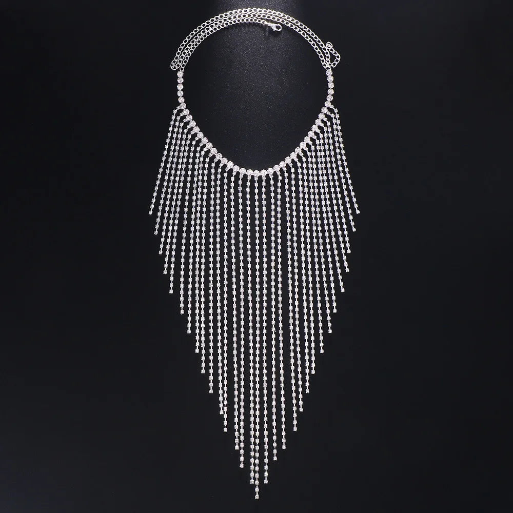 2024 Trend New Ladies Fashion Rhinestone Mask Fringe Face Accessories Dance Party Jewelry Accessories